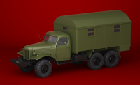 Коллекционная масштабная модель 1:43 Грузовой автомобиль ЗиЛ-157 КУНГ-1М. хаки, с журналом (De Agostini)